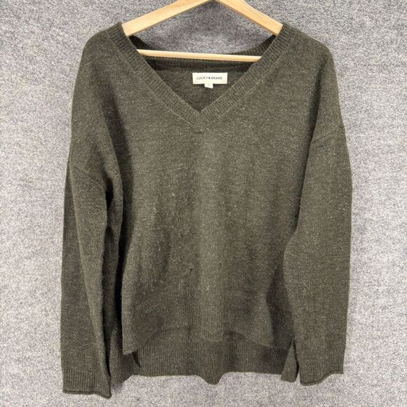 Lucky Brand Sweaters - Lucky Brand Sweater Pullover Women S Small Gray Knit V-Neck Long Sleeve Wool